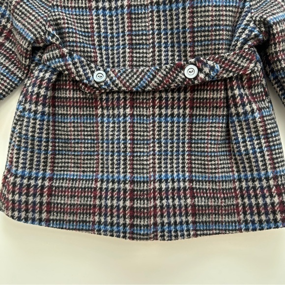 Vintage Breman And Tanner Union Made Girls Plaid‎ Wool Coat Size 3 Made In USA - Picture 6 of 14